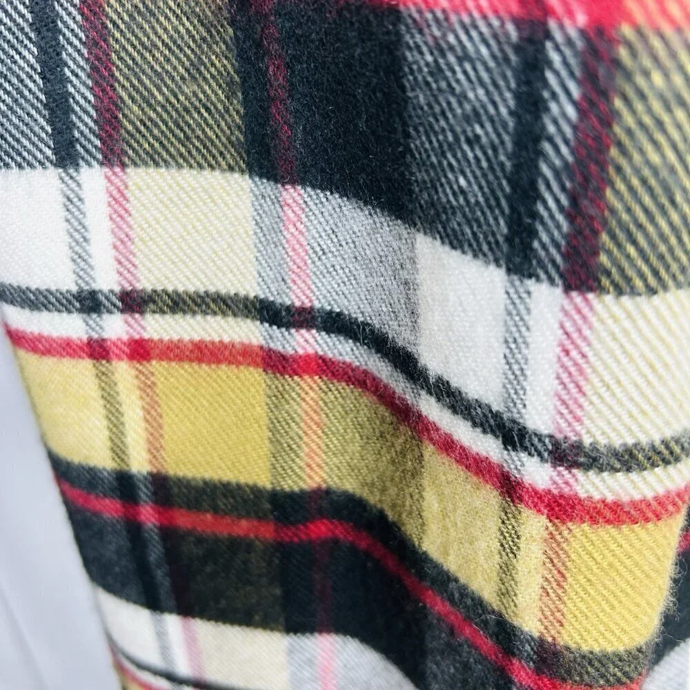 100% Cashmere Scarf Camel Tan Tartan Plaid Made in Scotland 70